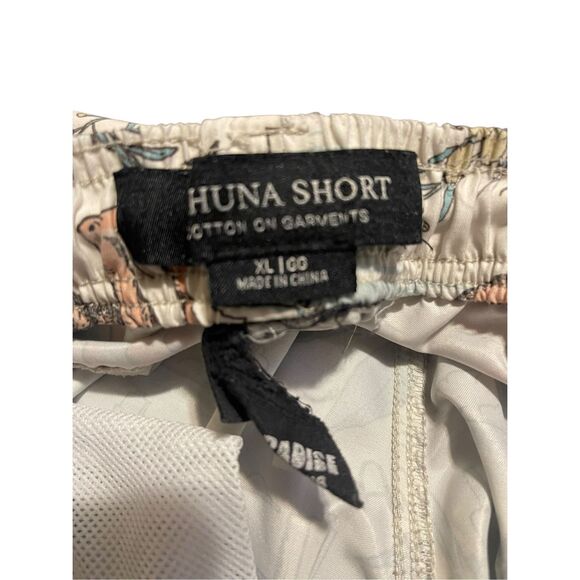 Huna Short Mens Multicolor Surfers Paradise Hawaiian Print Swim Trunk Size XL - Picture 5 of 15